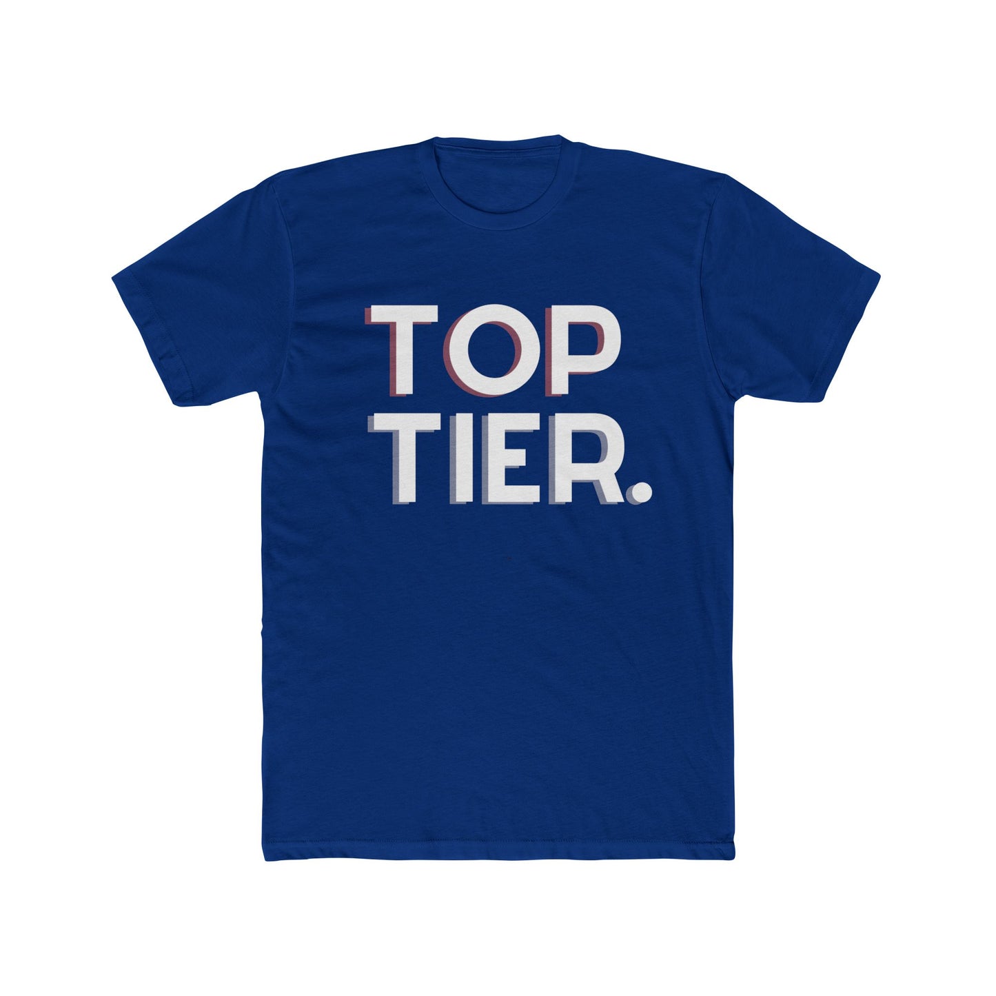 Top Tier Graphic Tee — Bold Typography "TOP TIER." Black Cotton T-Shirt